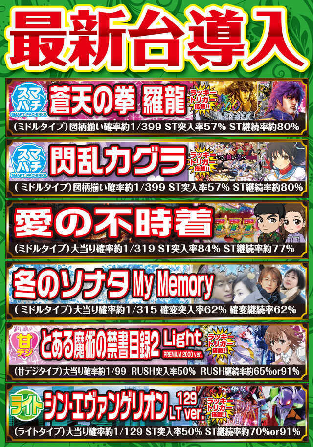パチンコ最新機種導入