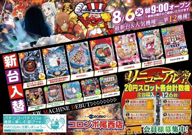 本日新台入替